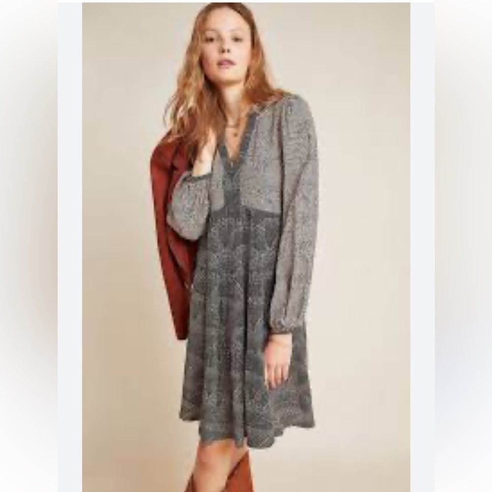 Maeve by Anthropologie Amber Tiered Midi Tunic Dress